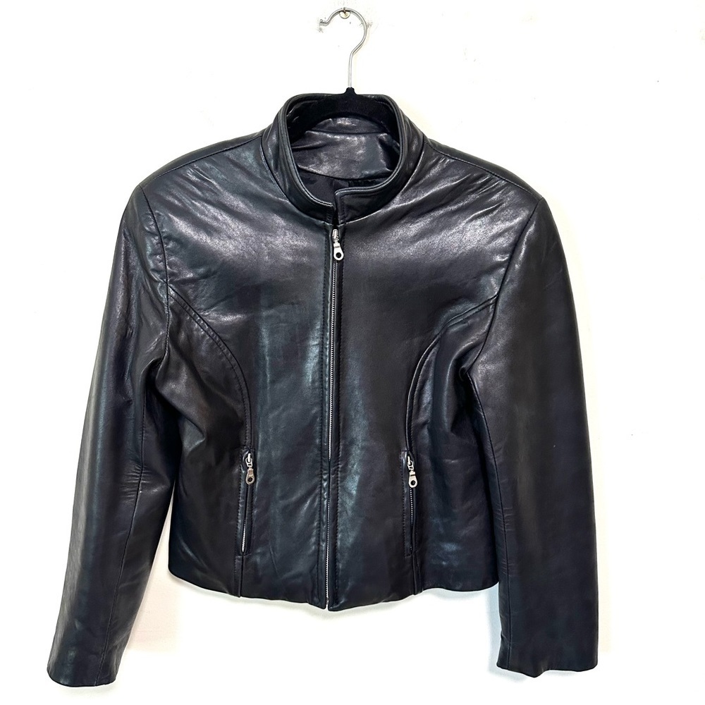 Laurence Roy Women’s Black Lambskin Jacket Sz M